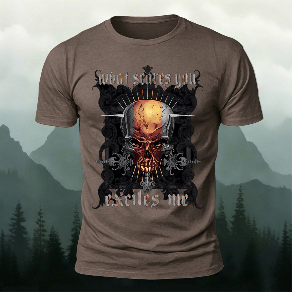 Dark Skull Trendy Premium Cotton Casual T-Shirt