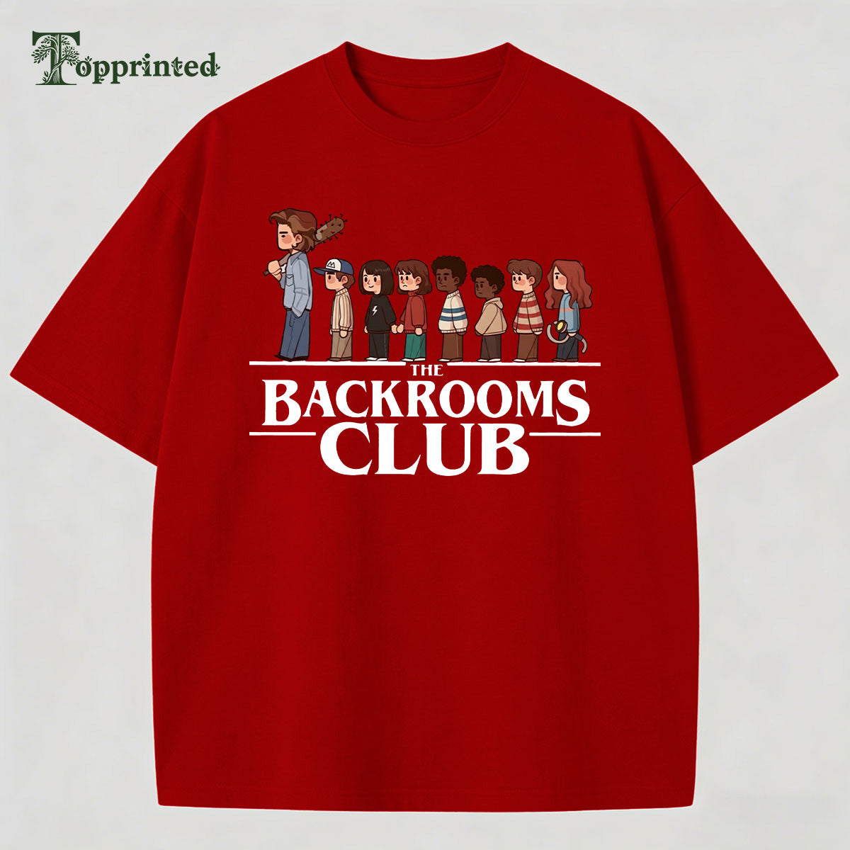 Backrooms Club Casual Cotton Made T-shirt