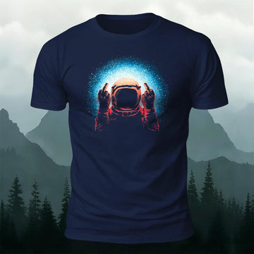 Space Humor Print Casual Premium Cotton T-Shirt