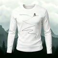 Cycling Lines Outdoor Casual Long-Sleeve Cotton Tee
