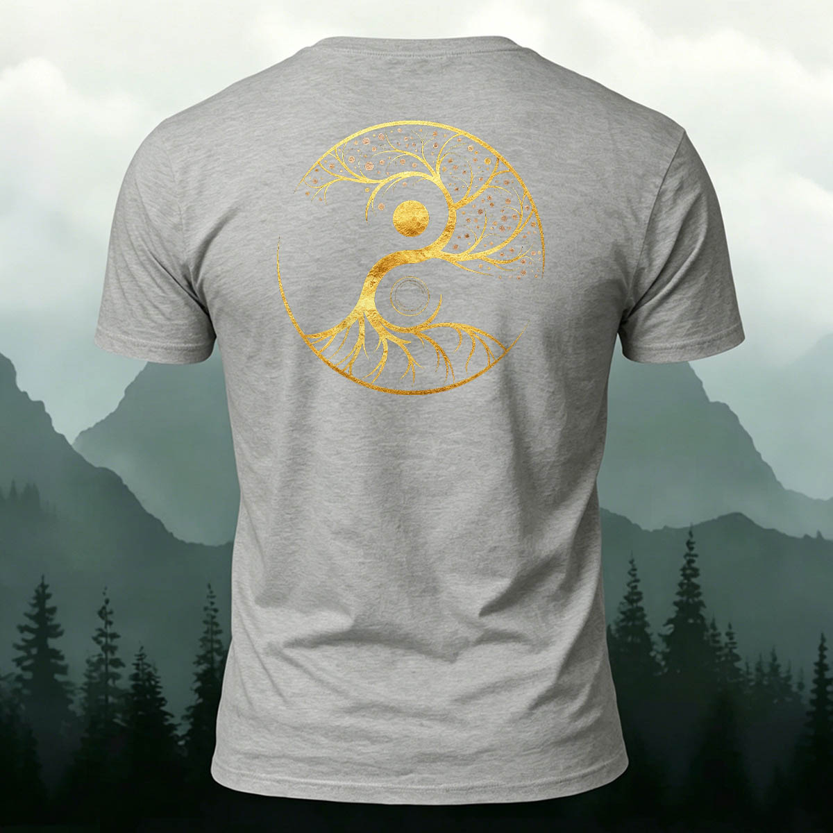 Yin Yang Tree of Life Breathable Crew Neck T-Shirt