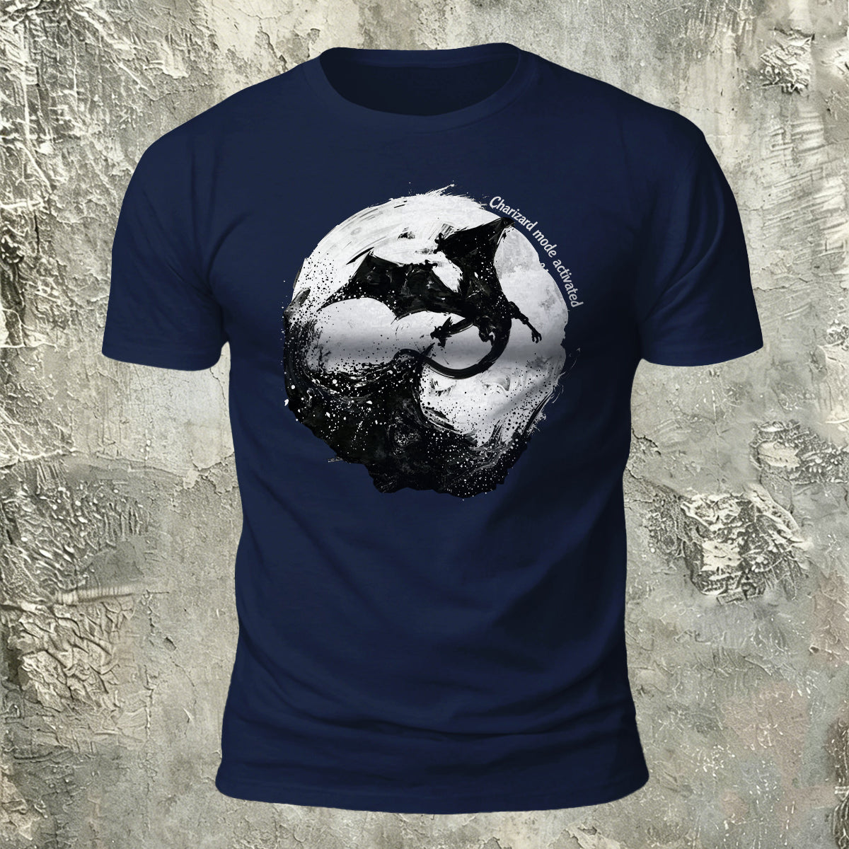 Dark Bat Print Cotton Casual T-Shirt