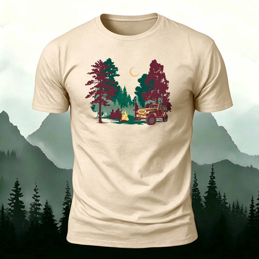 Outdoor Camping Silhouette Soft Breathable Tee