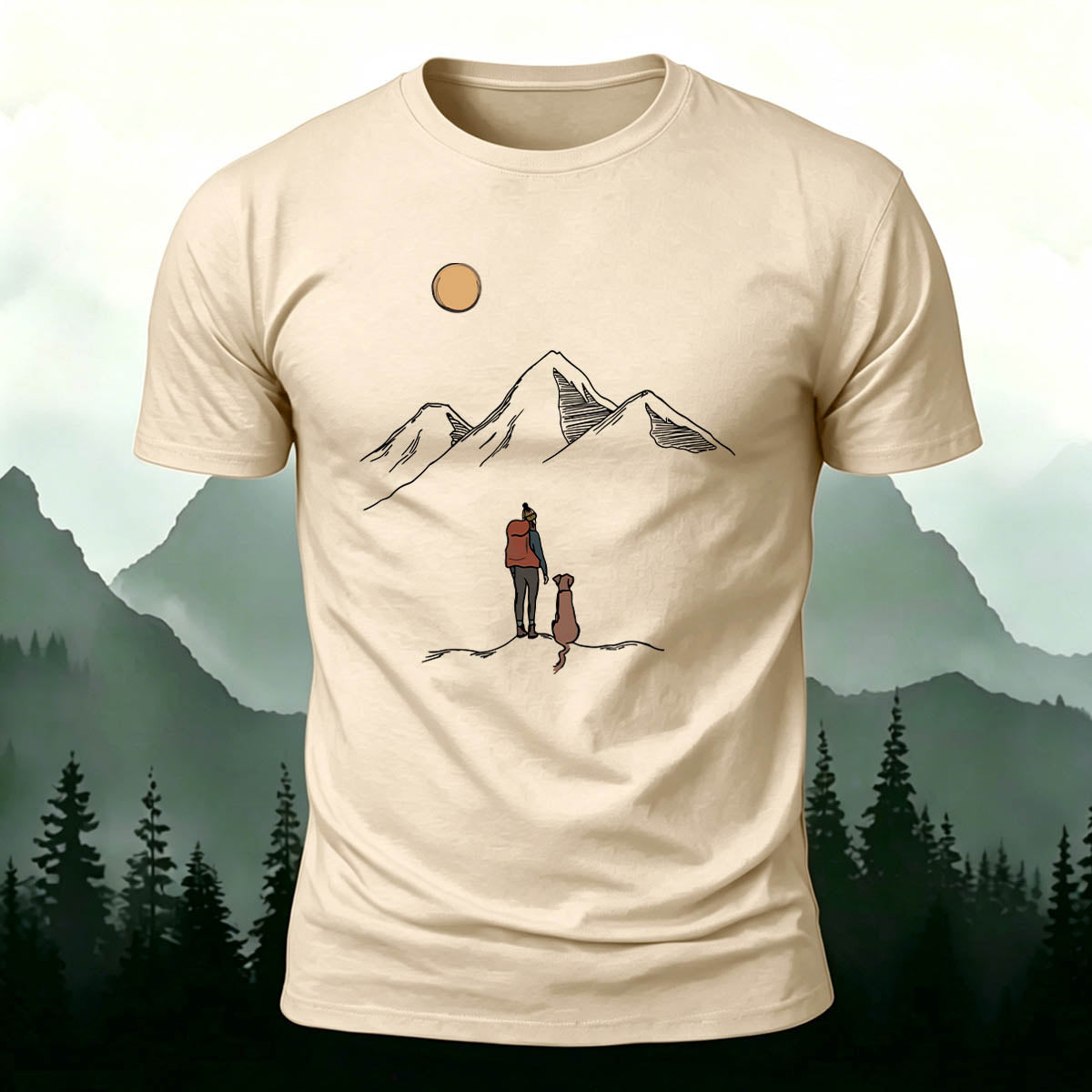 Snow Mountain Adventure Friends Casual Outdoor Cotton Tee