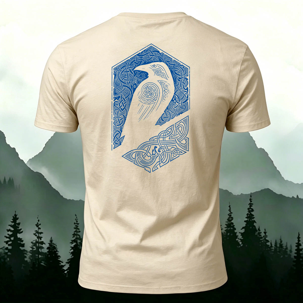 Mystic Totem Bird Casual Premium Cotton T-Shirt