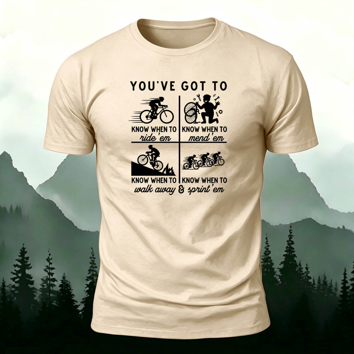100% Cotton Riding Graphic Casual Daily Tee