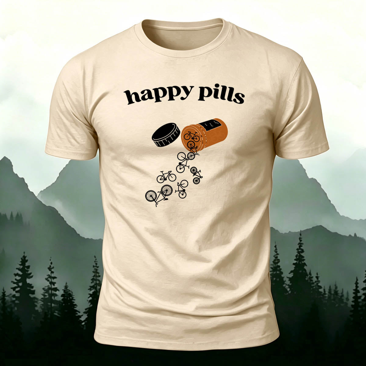 Cotton Happy Pills Printed Outdoor Cycling T-Shirt