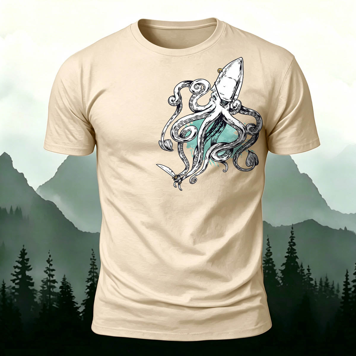 Retro Squid Outdoor Soft Breathable T-Shirt