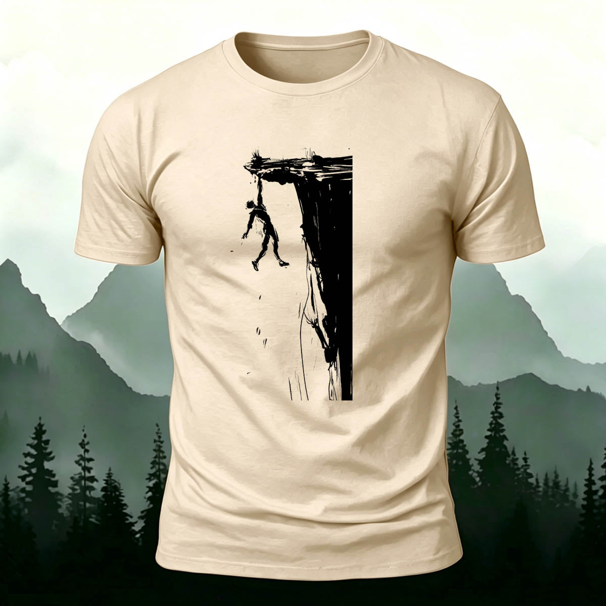 Rock Climbing Adventure Casual Outdoor Cotton T-Shirt