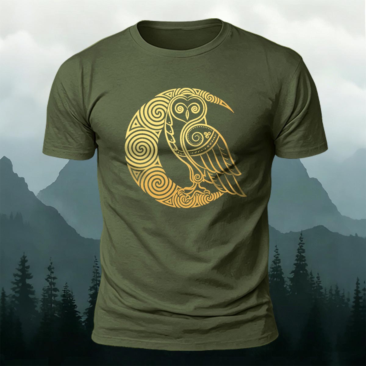 Cartoon Bird Pattern Breathable Material Casual T-shirt
