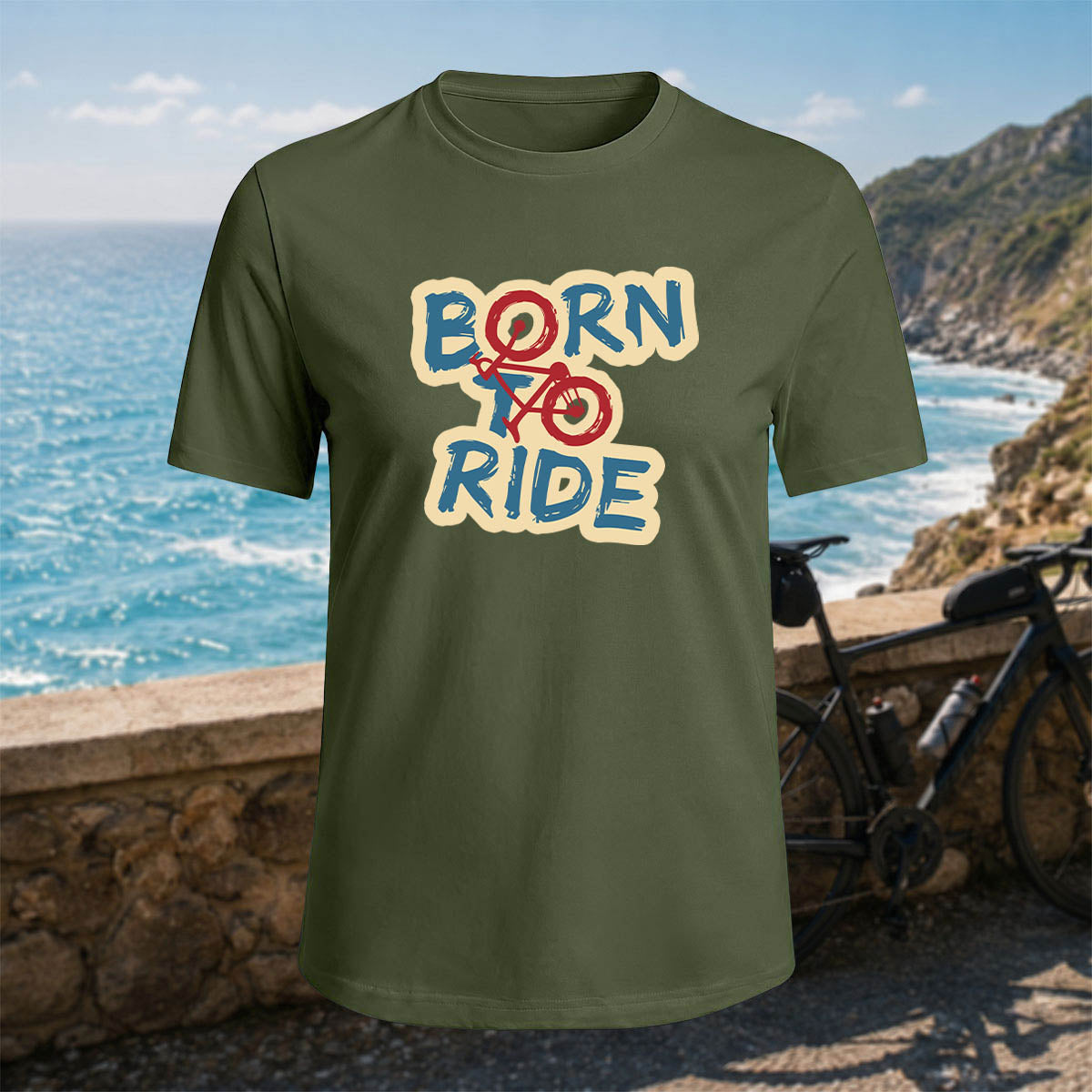 100% Cotton Born To Ride Casual Outdoor T-Shirt