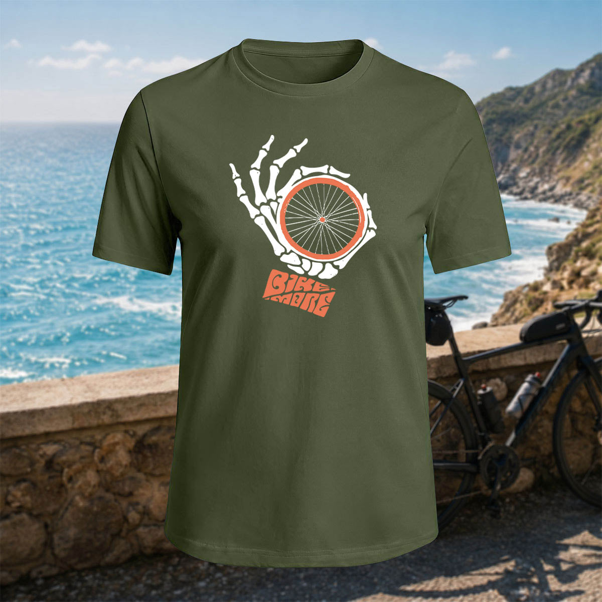 100% Cotton Fun Cycling Gesture Outdoor Casual Tee