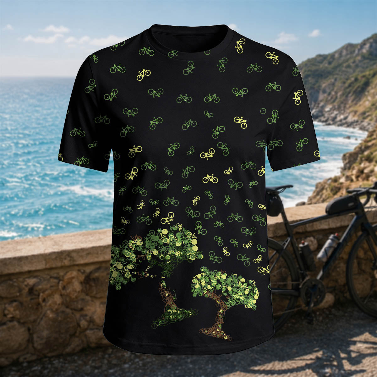 Sublimation Tree of Life Casual Outdoor Cycling T-Shirt