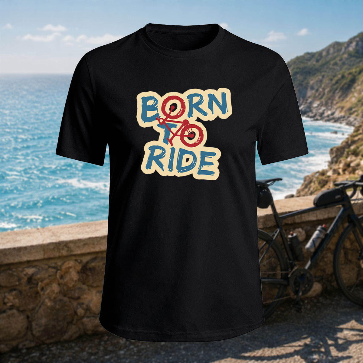 100% Cotton Born To Ride Casual Outdoor T-Shirt