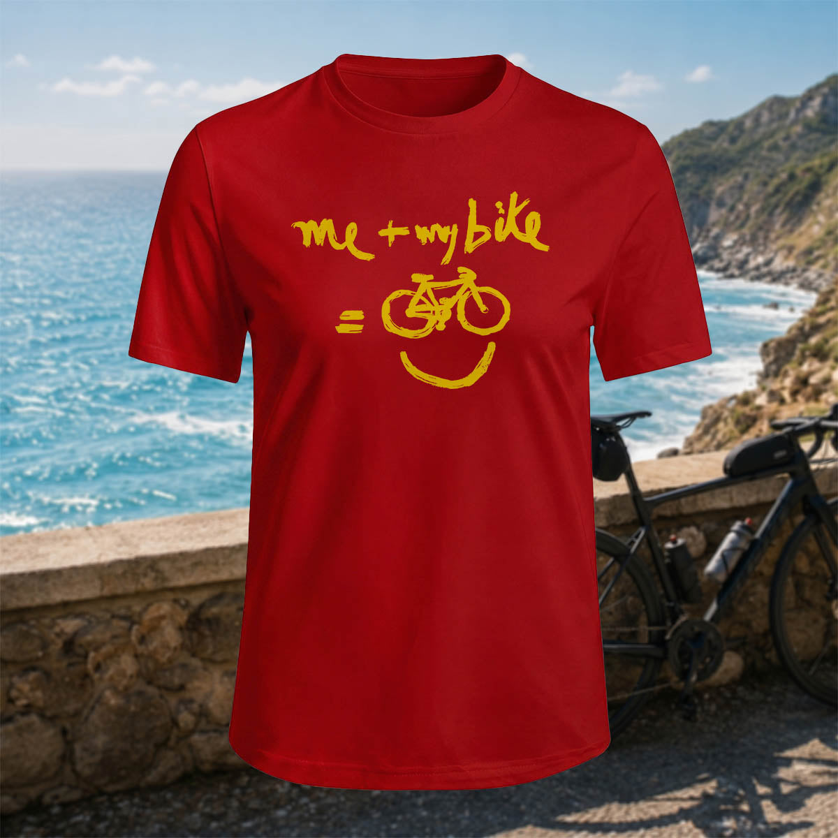 Cotton Me and My Bike Printed Casual T-Shirt