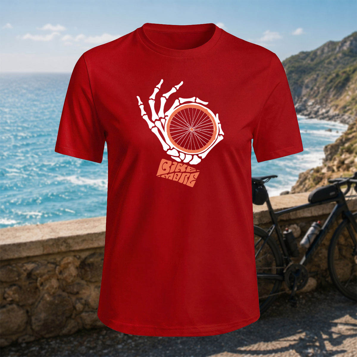 100% Cotton Fun Cycling Gesture Outdoor Casual Tee