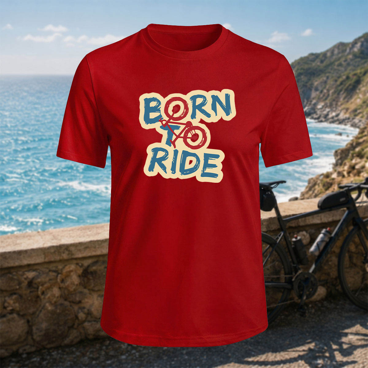 100% Cotton Born To Ride Casual Outdoor T-Shirt