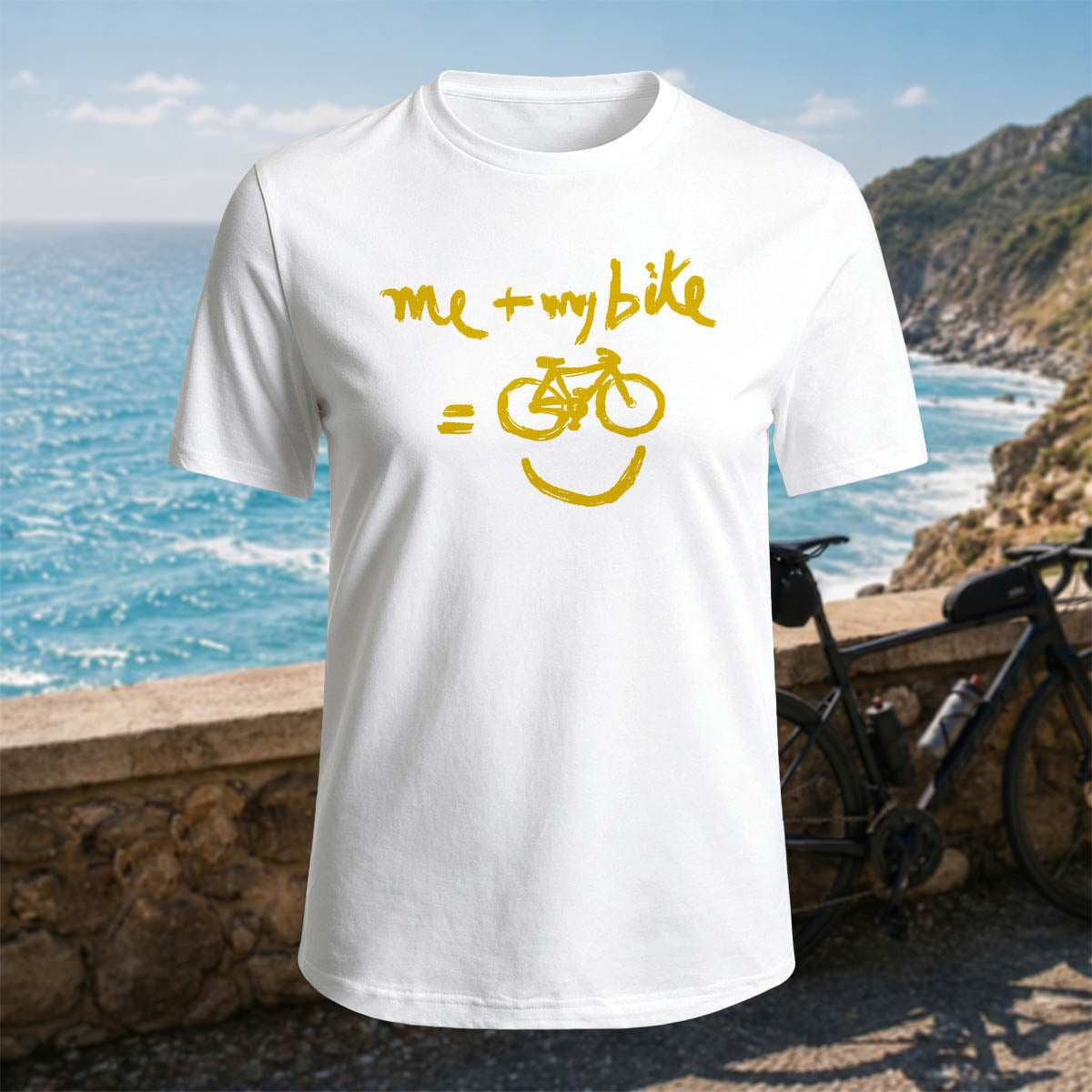 Cotton Me and My Bike Printed Casual T-Shirt