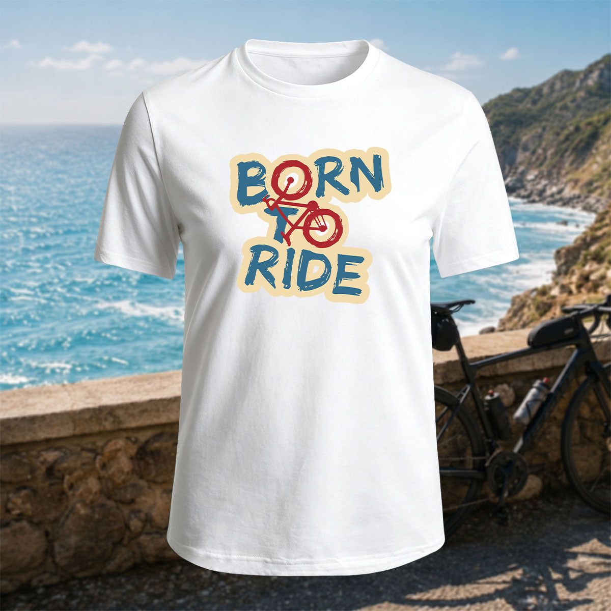 100% Cotton Born To Ride Casual Outdoor T-Shirt