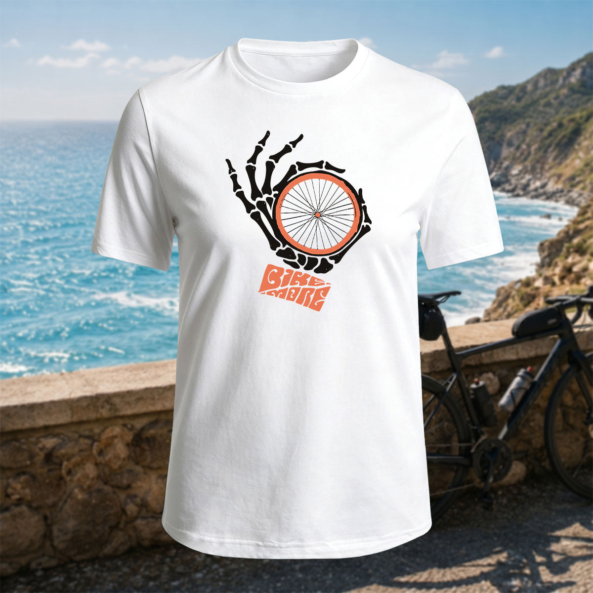 100% Cotton Fun Cycling Gesture Outdoor Casual Tee