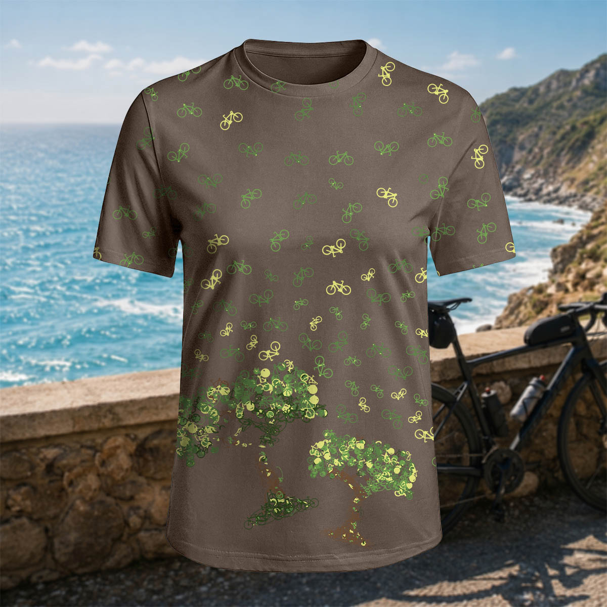 Sublimation Tree of Life Casual Outdoor Cycling T-Shirt