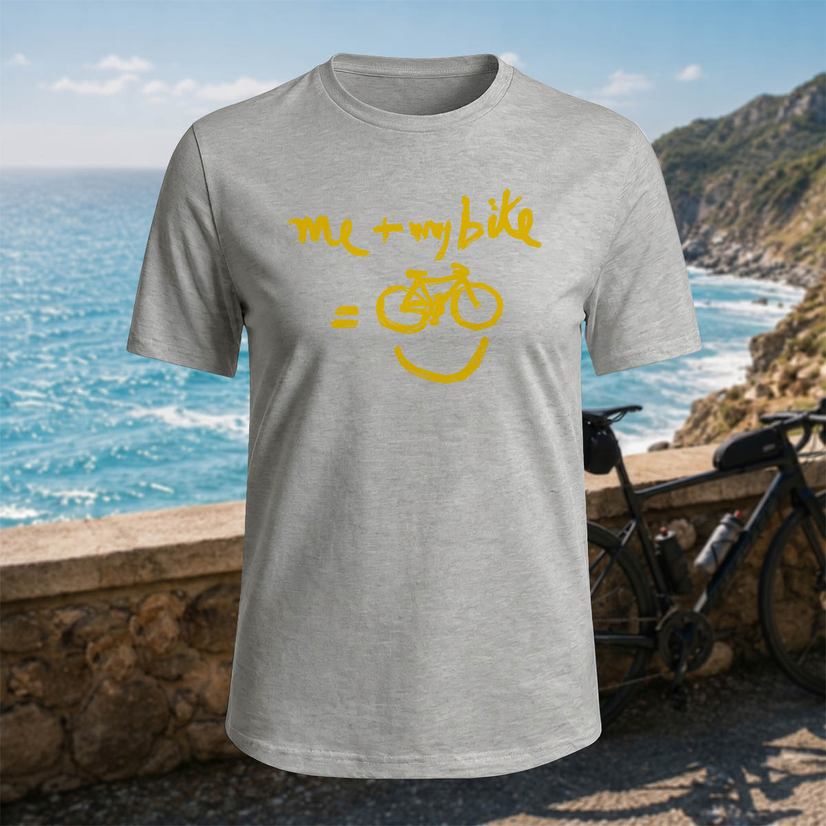 Cotton Me and My Bike Printed Casual T-Shirt
