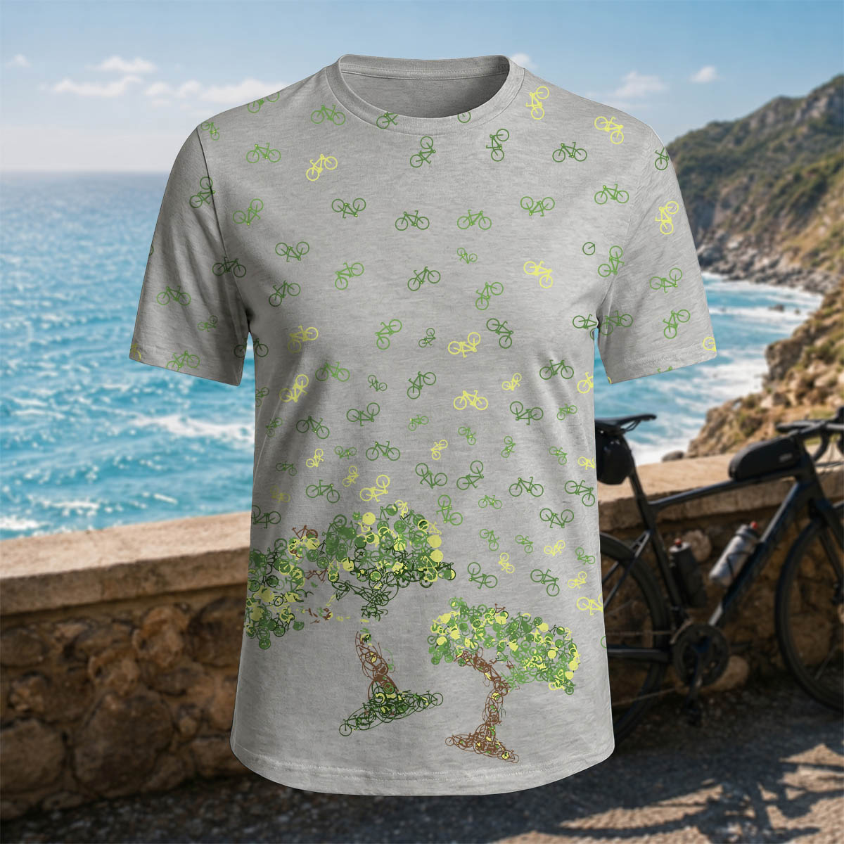 Sublimation Tree of Life Casual Outdoor Cycling T-Shirt