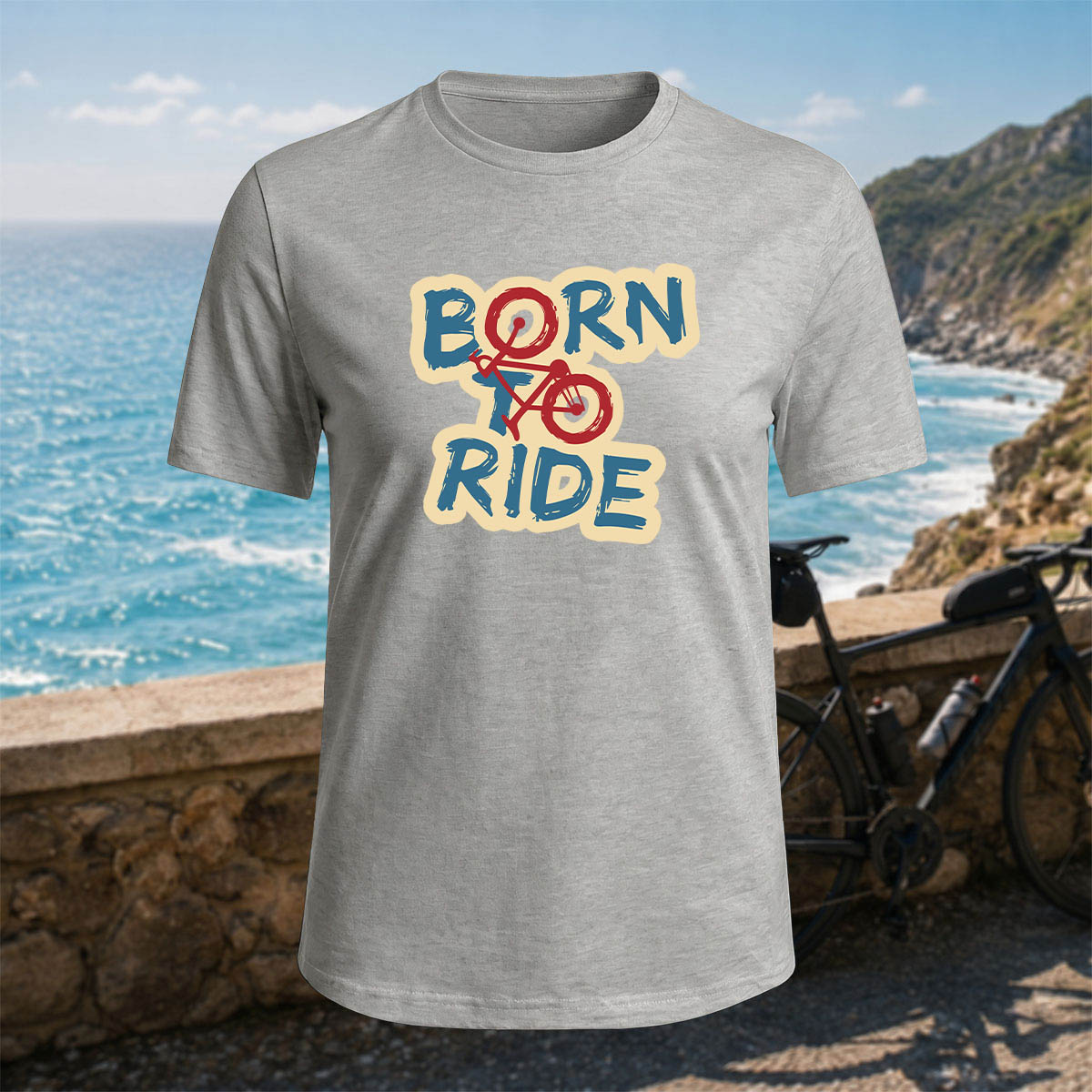 100% Cotton Born To Ride Casual Outdoor T-Shirt