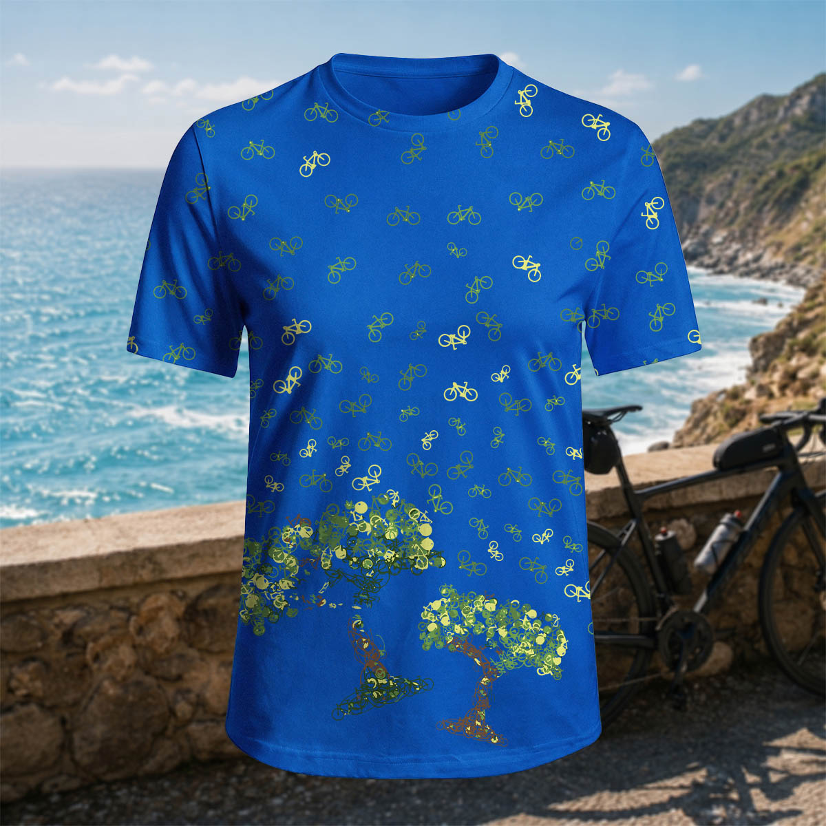 Sublimation Tree of Life Casual Outdoor Cycling T-Shirt
