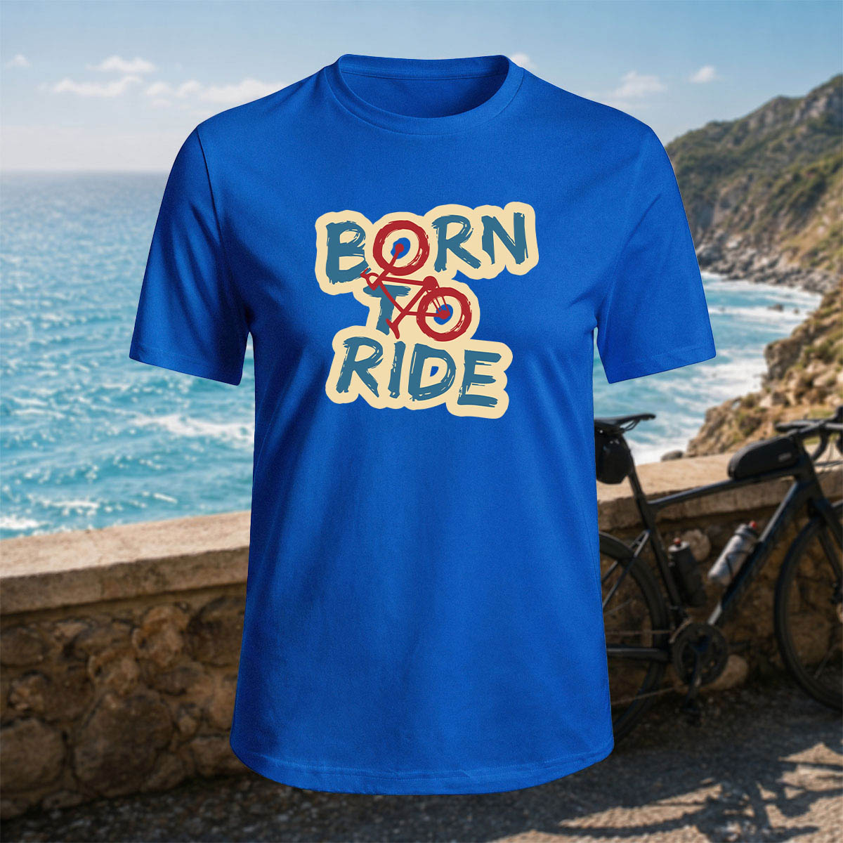 100% Cotton Born To Ride Casual Outdoor T-Shirt