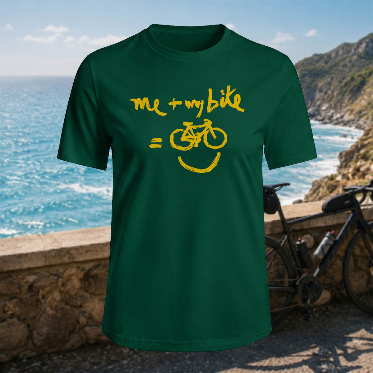 Cotton Me and My Bike Printed Casual T-Shirt
