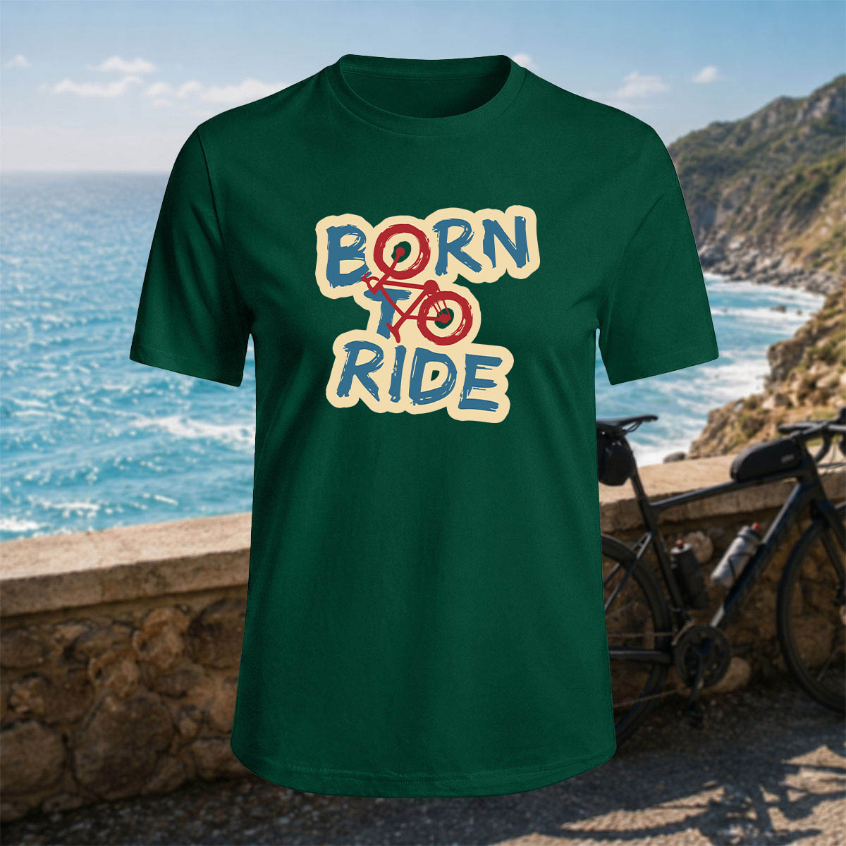 100% Cotton Born To Ride Casual Outdoor T-Shirt