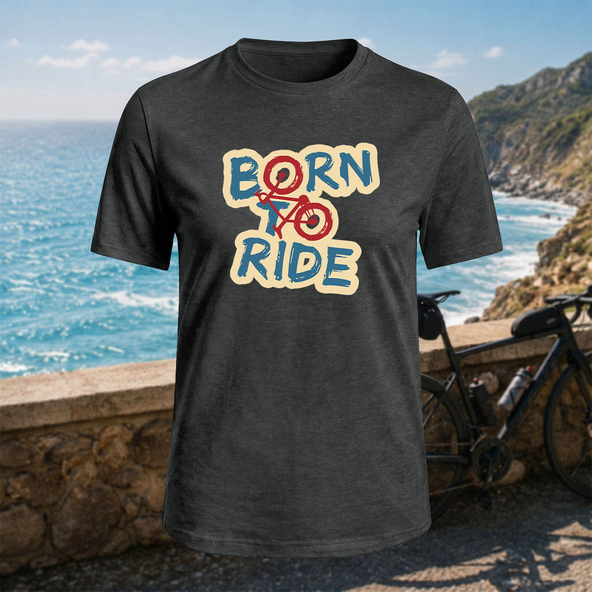 100% Cotton Born To Ride Casual Outdoor T-Shirt