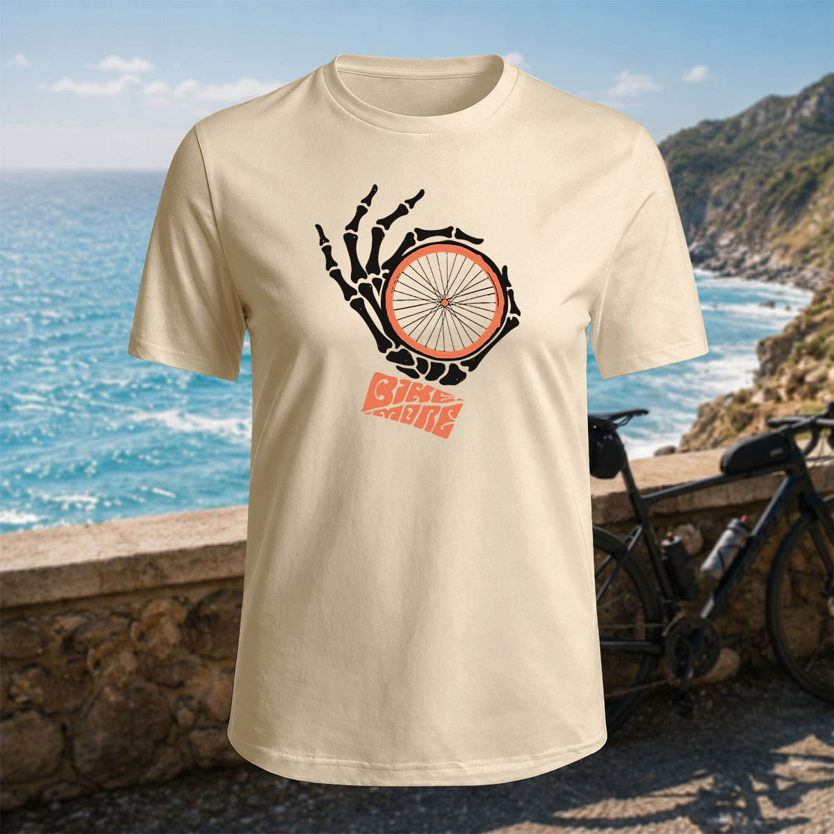 100% Cotton Fun Cycling Gesture Outdoor Casual Tee