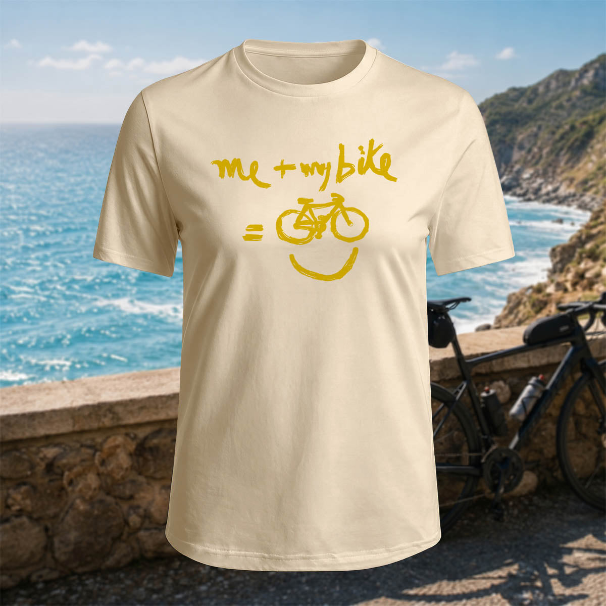 Cotton Me and My Bike Printed Casual T-Shirt