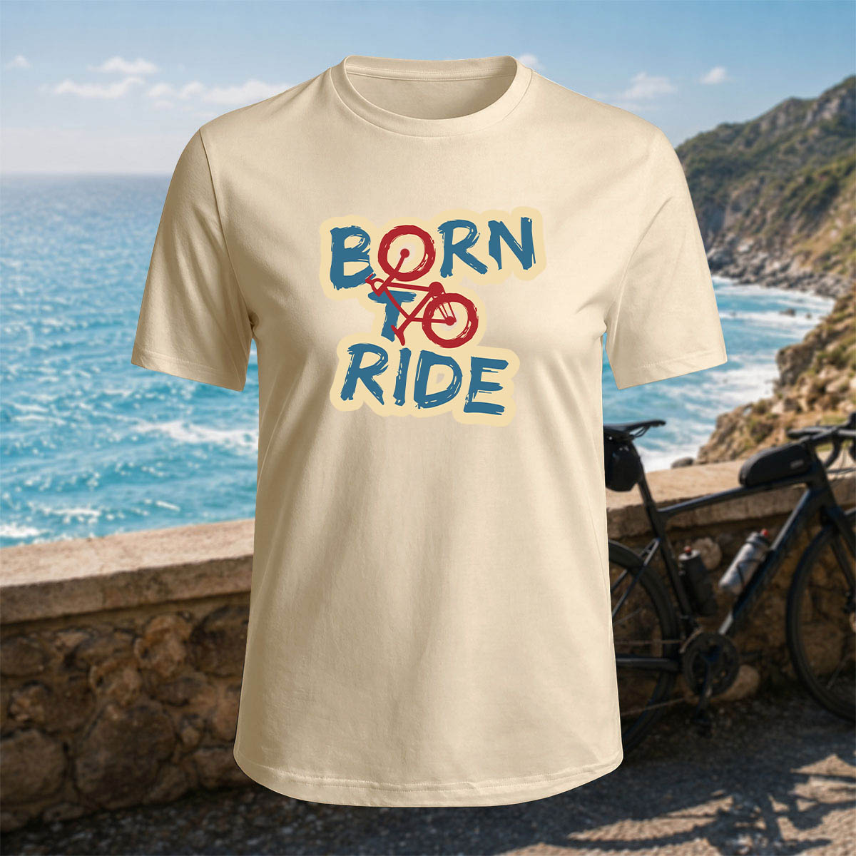 100% Cotton Born To Ride Casual Outdoor T-Shirt
