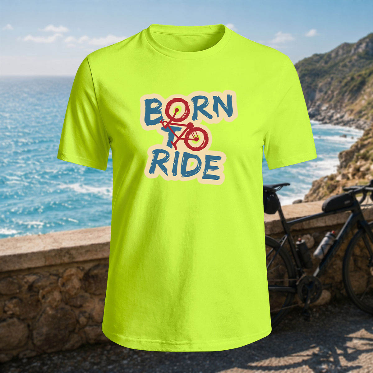 100% Cotton Born To Ride Casual Outdoor T-Shirt