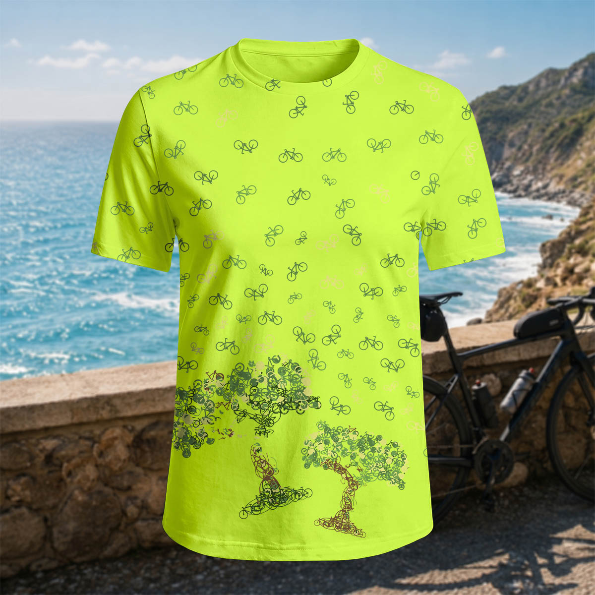 Sublimation Tree of Life Casual Outdoor Cycling T-Shirt