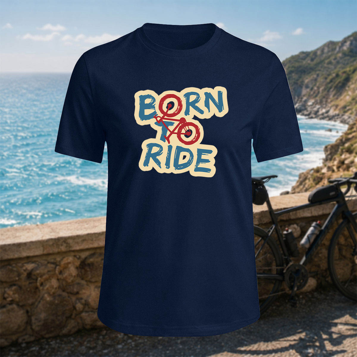 100% Cotton Born To Ride Casual Outdoor T-Shirt