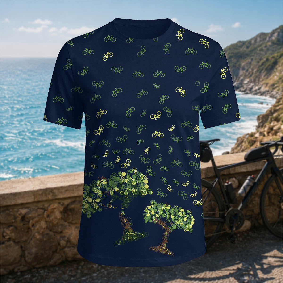 Sublimation Tree of Life Casual Outdoor Cycling T-Shirt