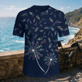 Sublimation Bicycle Dandelion Casual Outdoor T-Shirt