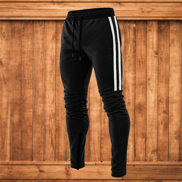 Men's Stripe Zipper Jogger Pants