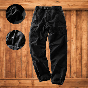 Men's Water Proof Fleece-lined Cargo Pants With Belt