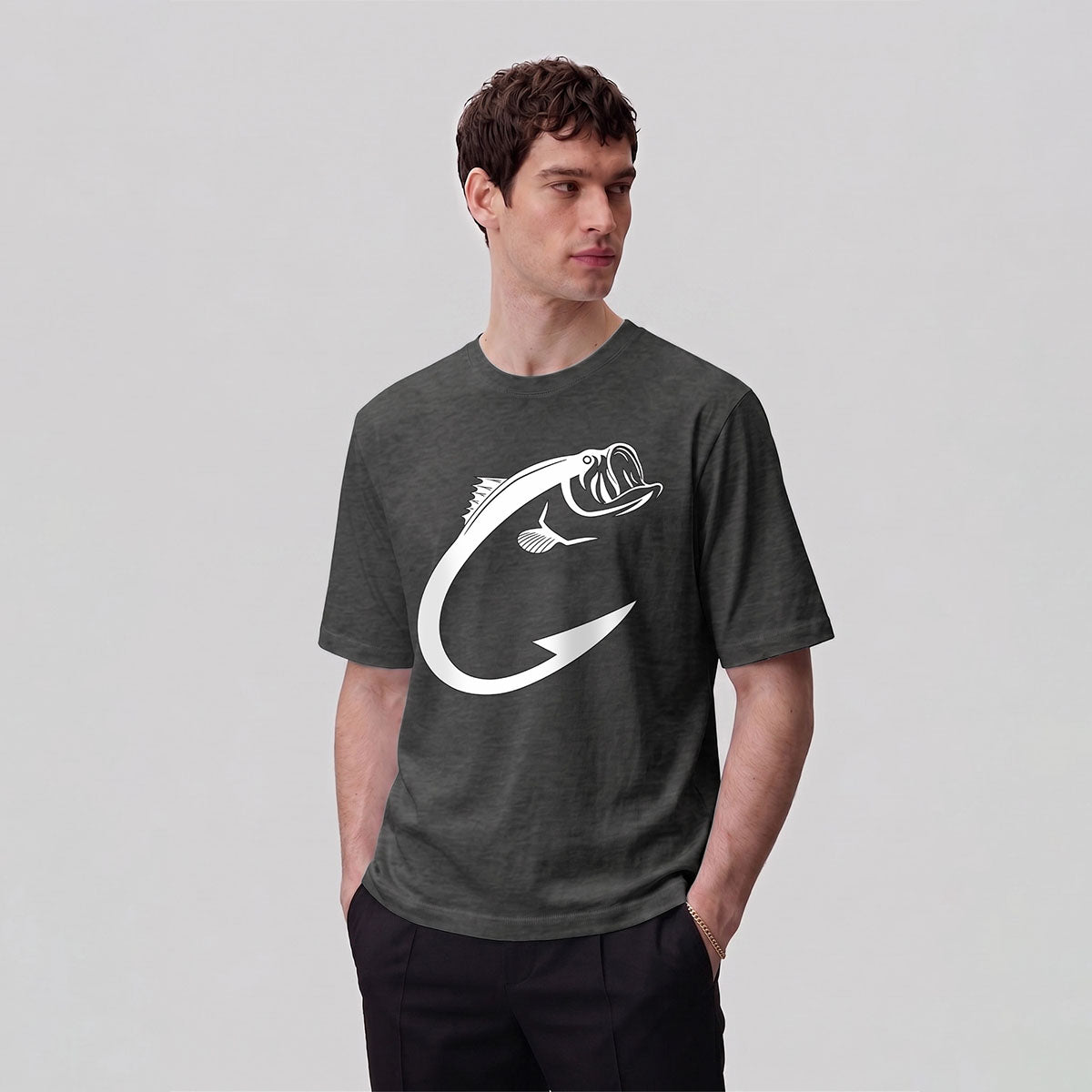 Beautiful Fish Pattern Comfortable Breathable Cotton T-shirt