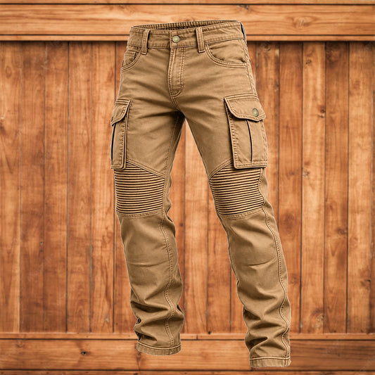 Men's Pockets Corduroy Patchwork Tactical Pants
