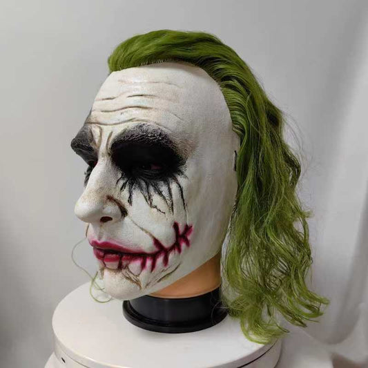 Joker Mask with Green Wig for Halloween