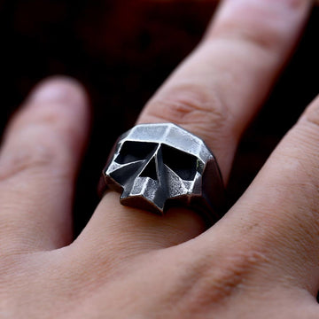 Stainless Steel Skull Gothic Vintage Men Ring