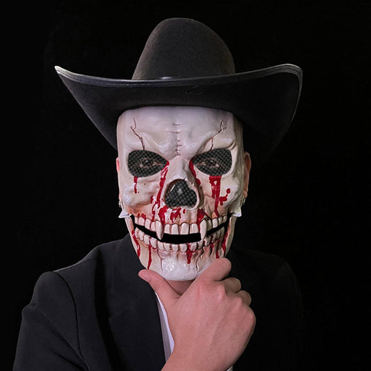 ABS Movable Jaw Bloody Skull Halloween Mask