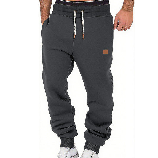 Men's Label Back Pockets Jogger Pants