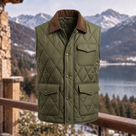 Polyester Quilted Fleece Collar Vest